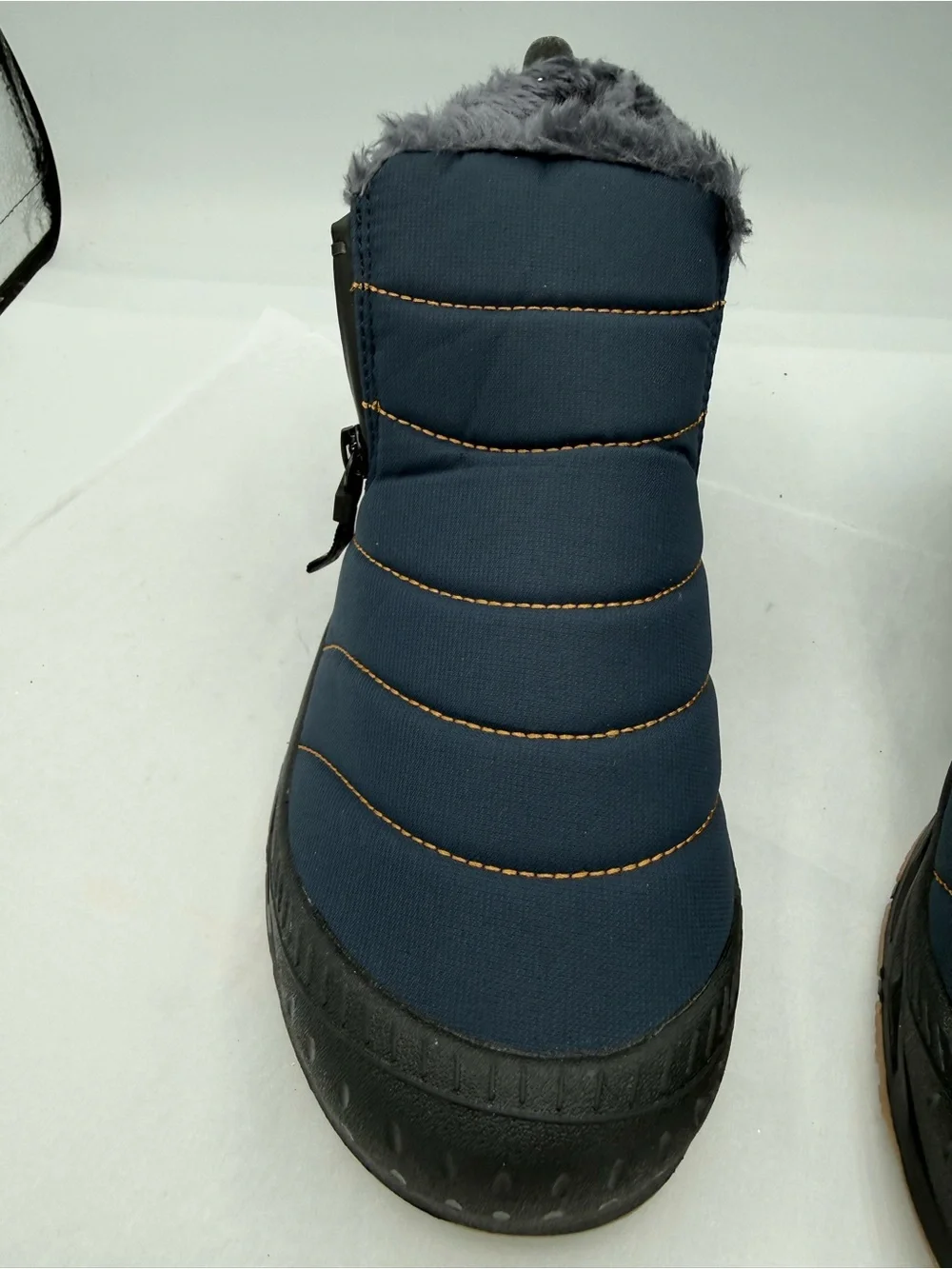 Moving Steps Zermatt Women's Navy Quilted Faux-Fur Ankle Booties New